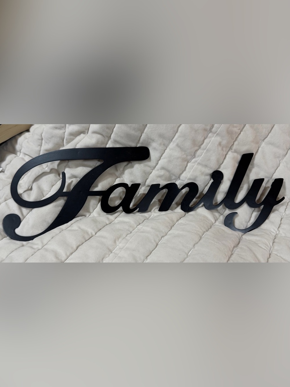 Hobby Lobby Black Script "Family" Wall Sign